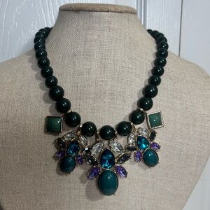 Green and Purple Statement Necklace